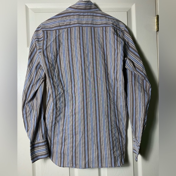 Ted Baker | Crinkle Seersucker Dress Shirt - Men’s Small - Picture 5 of 10